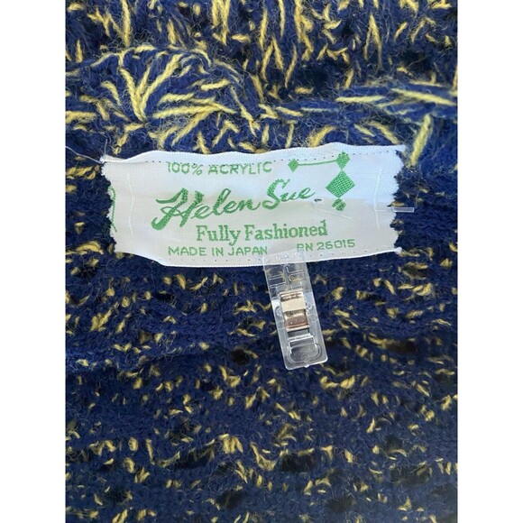 Vintage 60s 70s Helen Sue Crochet Knit Sweater Vest Open Grannycore Boho Hippie - Picture 6 of 12